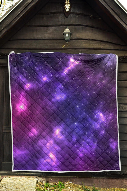 Celestial Purple Blue Galaxy Premium Quilt-JTAMIGO.COM