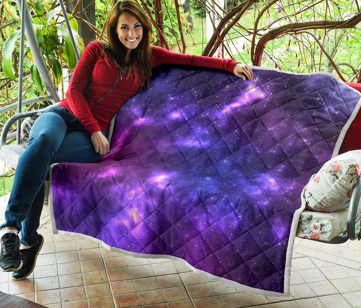 Celestial Purple Blue Galaxy Premium Quilt-JTAMIGO.COM