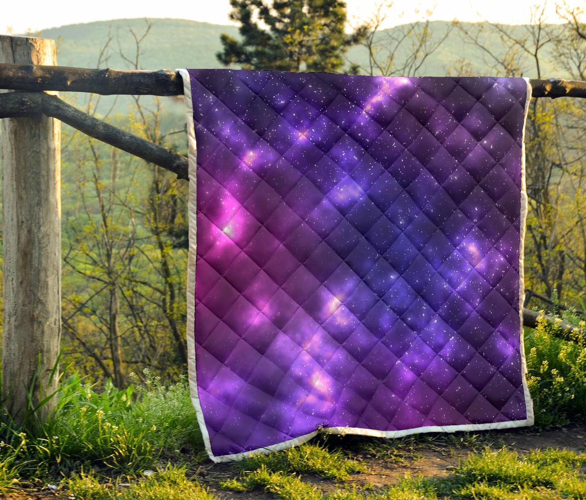 Celestial Purple Blue Galaxy Premium Quilt-JTAMIGO.COM