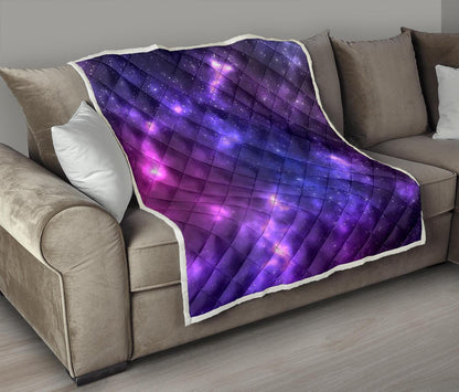 Celestial Purple Blue Galaxy Premium Quilt-JTAMIGO.COM