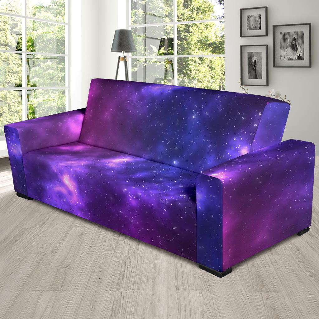 Celestial Purple Blue Galaxy Sofa Slipcover-JTAMIGO.COM