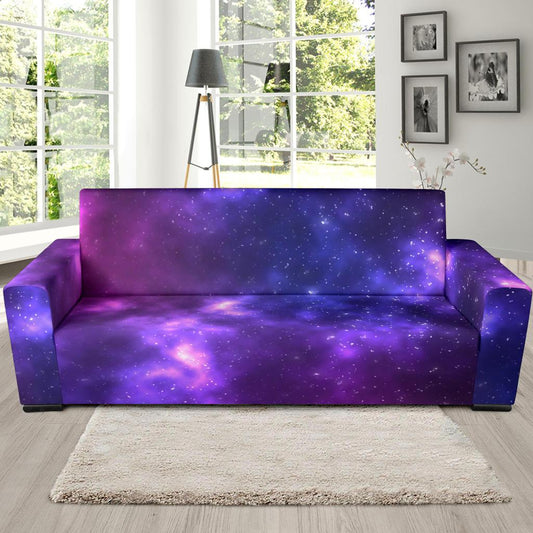 Celestial Purple Blue Galaxy Sofa Slipcover-JTAMIGO.COM