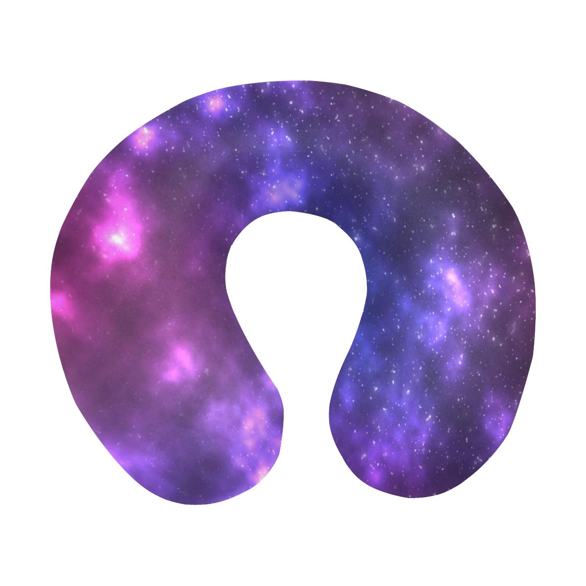 Celestial Purple Blue Galaxy U-Shaped Travel Neck Pillow-JTAMIGO.COM