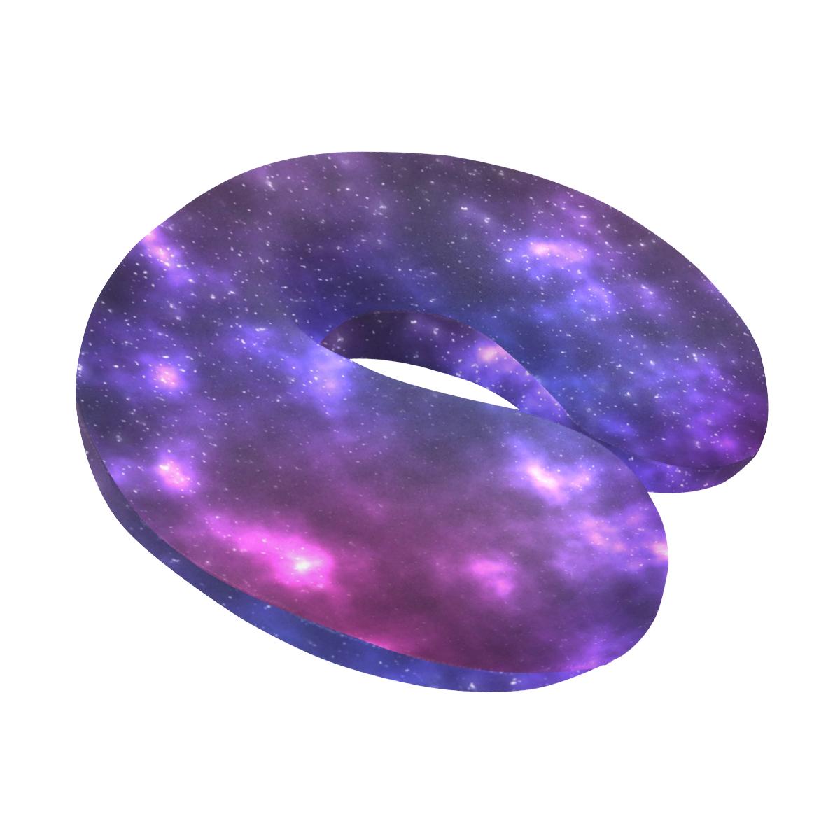 Celestial Purple Blue Galaxy U-Shaped Travel Neck Pillow-JTAMIGO.COM