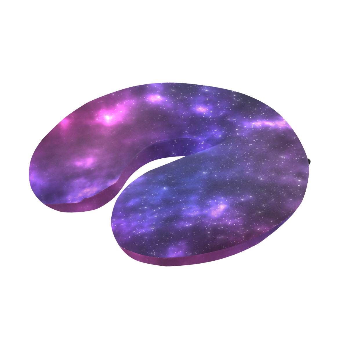 Celestial Purple Blue Galaxy U-Shaped Travel Neck Pillow-JTAMIGO.COM