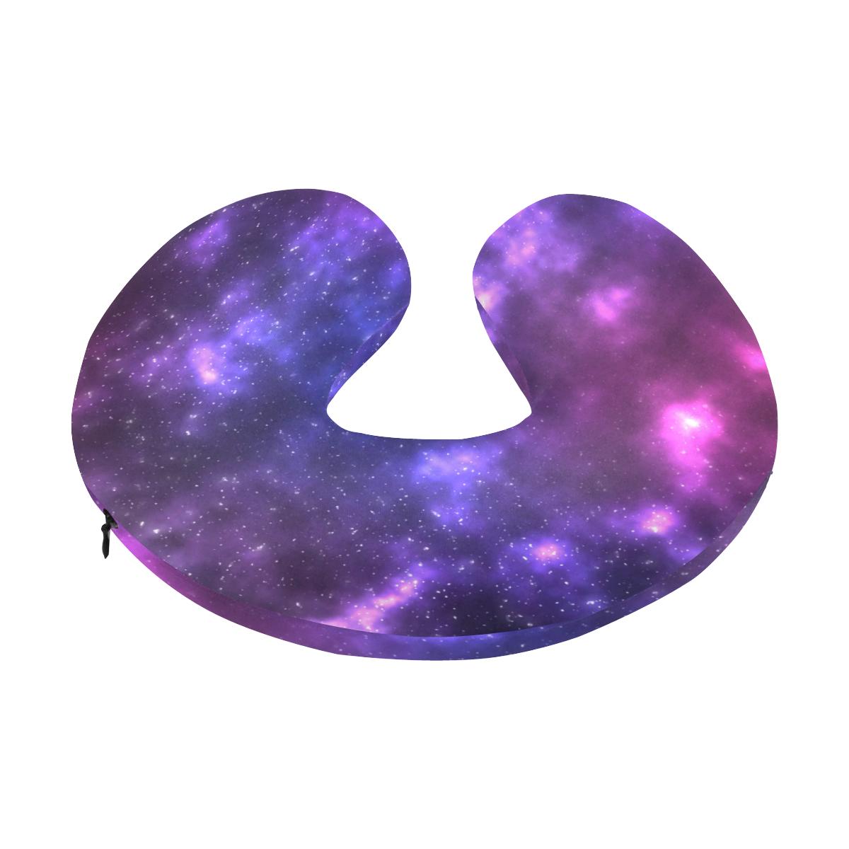 Celestial Purple Blue Galaxy U-Shaped Travel Neck Pillow-JTAMIGO.COM