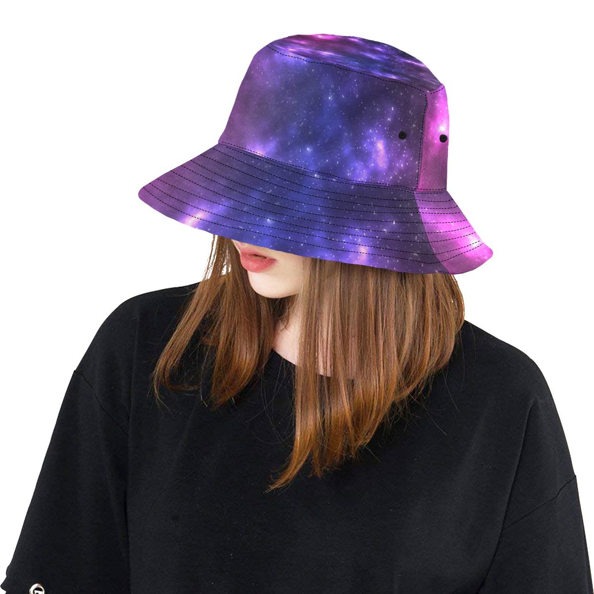Celestial Purple Blue Galaxy Unisex Bucket Hat