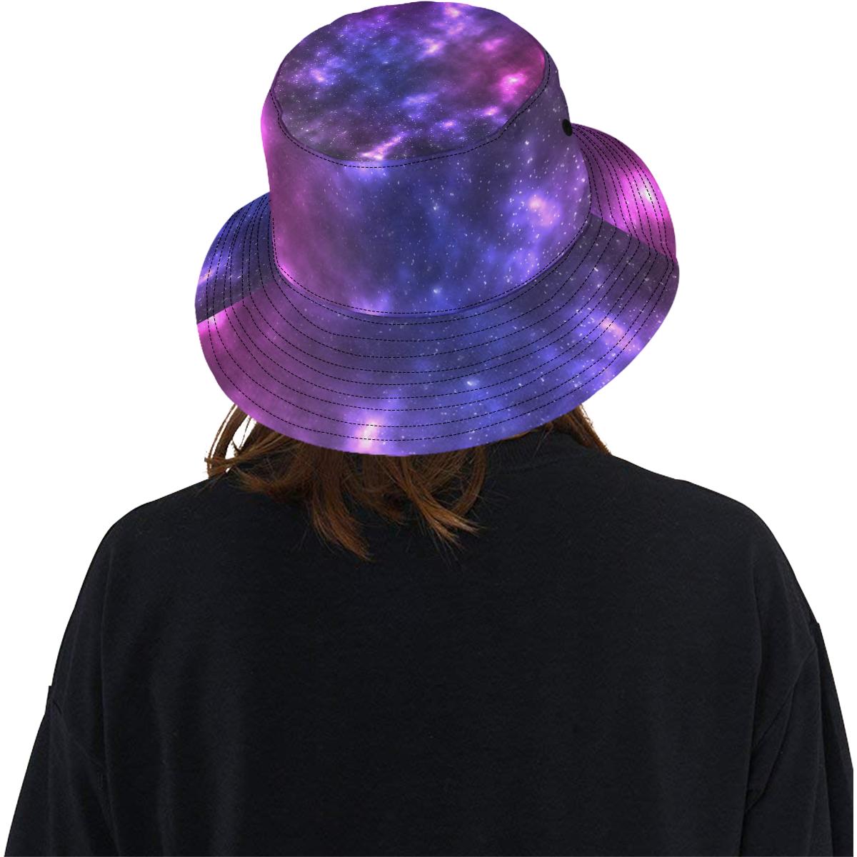 Celestial Purple Blue Galaxy Unisex Bucket Hat