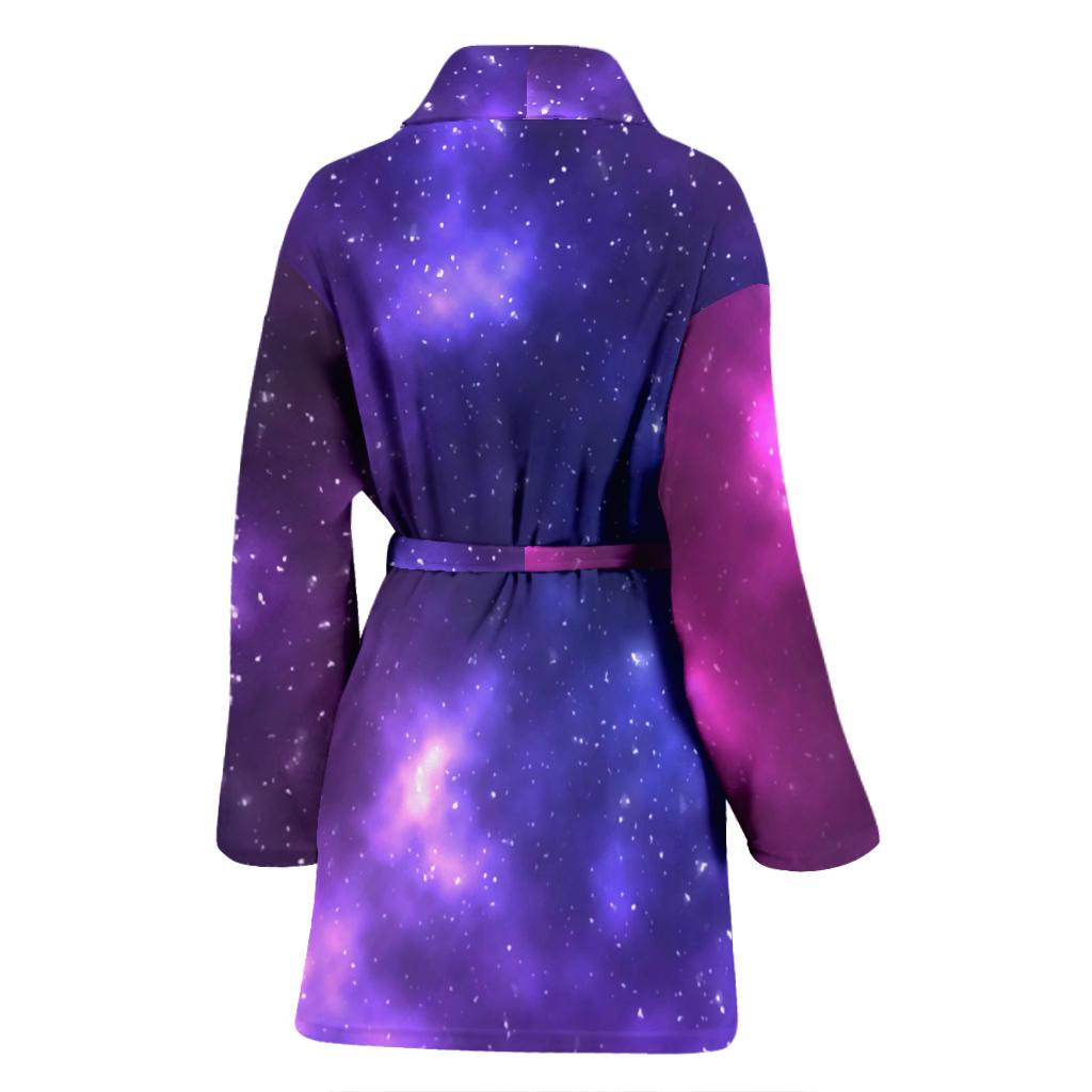 Celestial Purple Blue Galaxy Women Bath Robe-JTAMIGO.COM