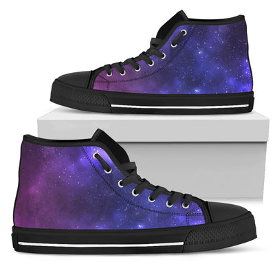 Celestial Purple Blue Galaxy Women High Top Shoes