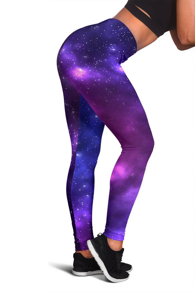 Celestial Purple Blue Galaxy Women Leggings
