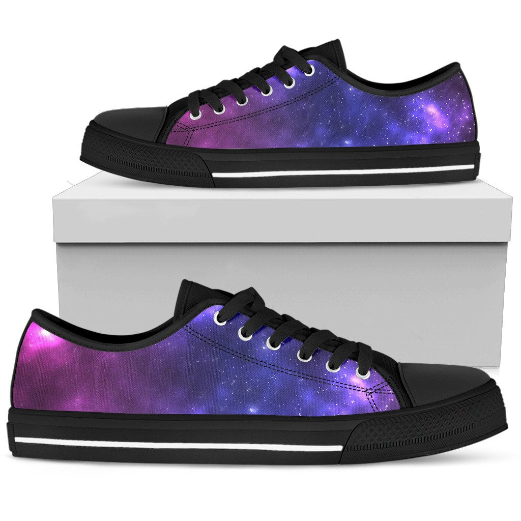 Celestial Purple Blue Galaxy Women Low Top Shoes