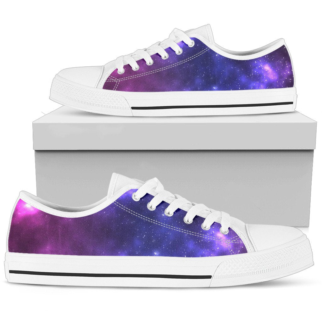 Celestial Purple Blue Galaxy Women Low Top Shoes