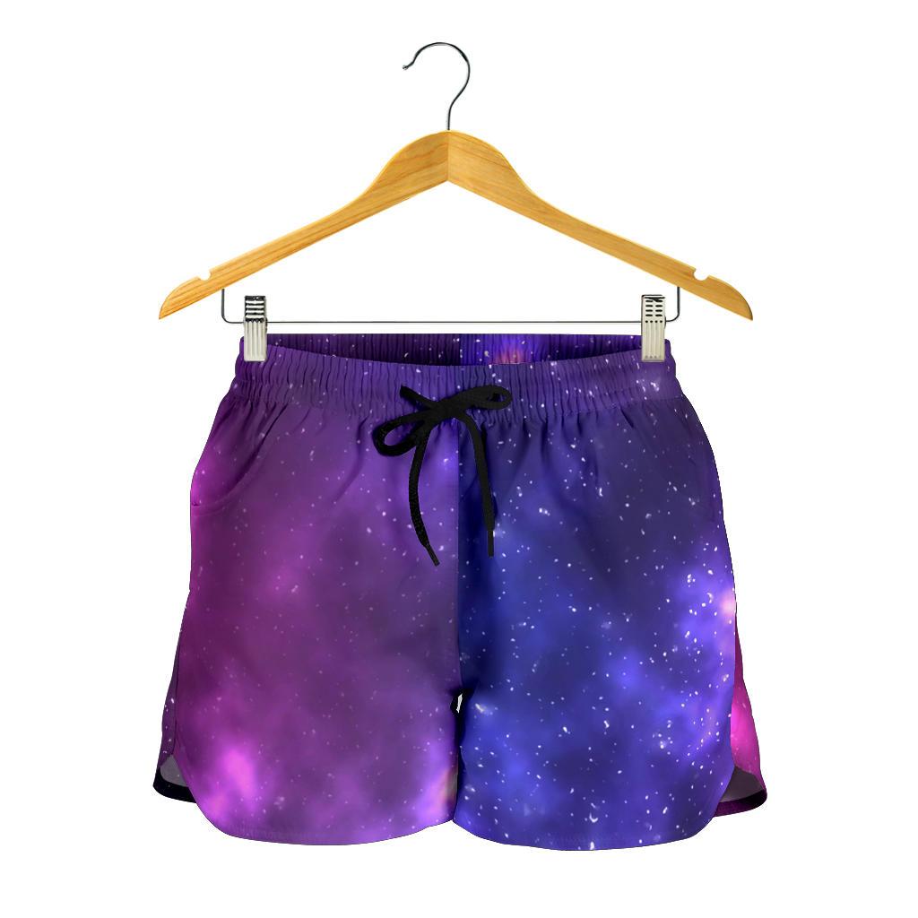 Celestial Purple Blue Galaxy Women Shorts-JTAMIGO.COM