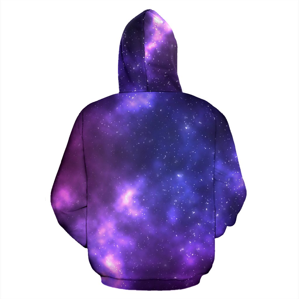 Celestial Purple Blue Galaxy Zip Up Hoodie