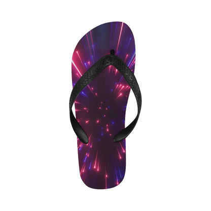 Celestial Purple Blue Neon Speed Light Flip Flops-JTAMIGO.COM