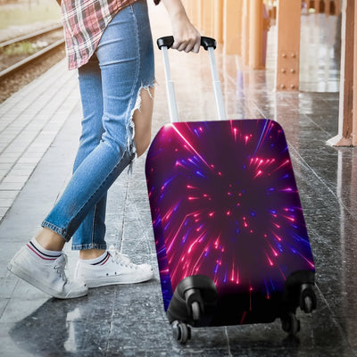 Celestial Purple Blue Neon Speed Light Luggage Cover Protector
