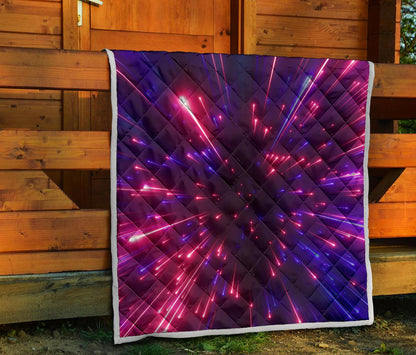 Celestial Purple Blue Neon Speed Light Premium Quilt-JTAMIGO.COM