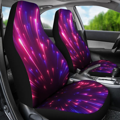 Celestial Purple Blue Neon Speed Light Universal Fit Car Seat Covers