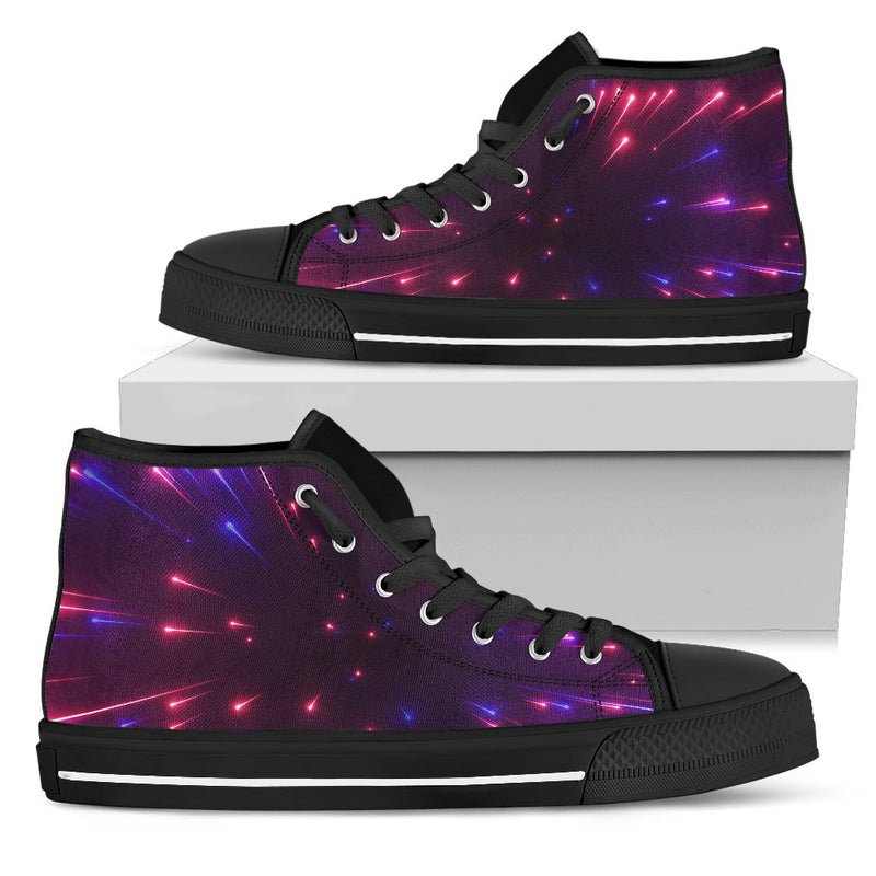 Celestial Purple Blue Neon Speed Light Women High Top Shoes