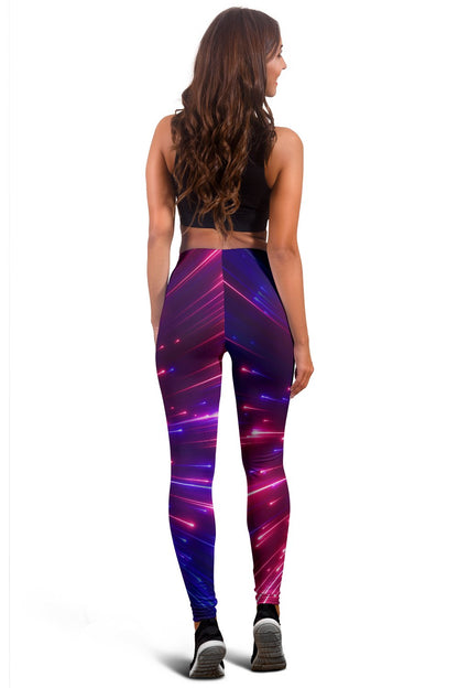 Celestial Purple Blue Neon Speed Light Women Leggings