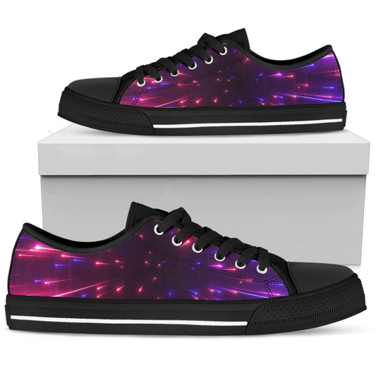 Celestial Purple Blue Neon Speed Light Women Low Top Shoes