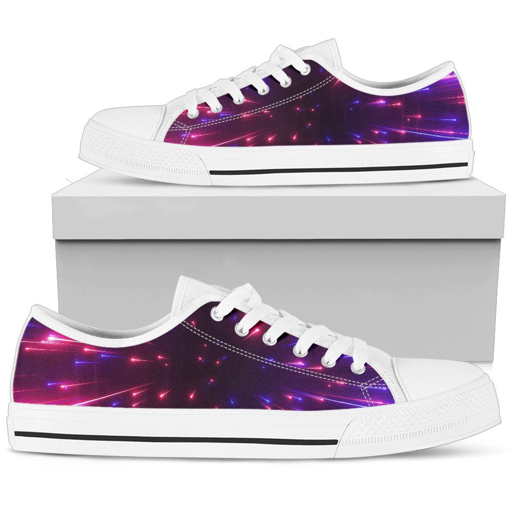 Celestial Purple Blue Neon Speed Light Women Low Top Shoes