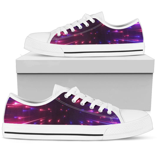 Celestial Purple Blue Neon Speed Light Women Low Top Shoes
