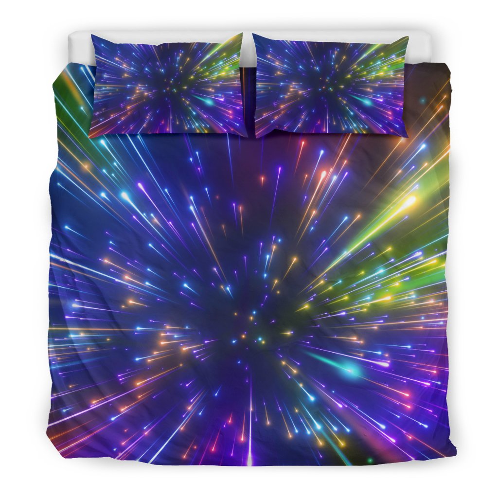Celestial Rainbow Speed Light Duvet Cover Bedding Set