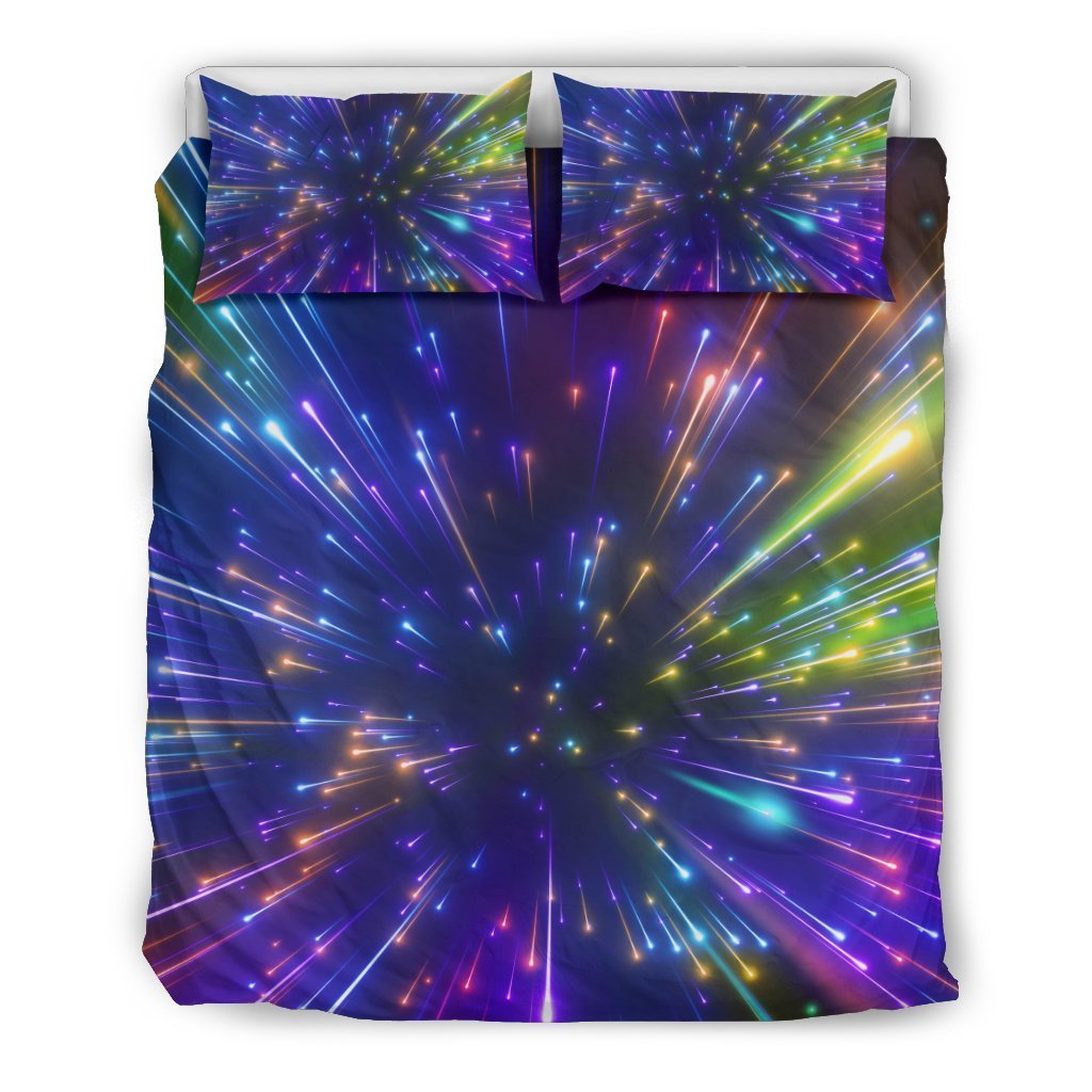 Celestial Rainbow Speed Light Duvet Cover Bedding Set