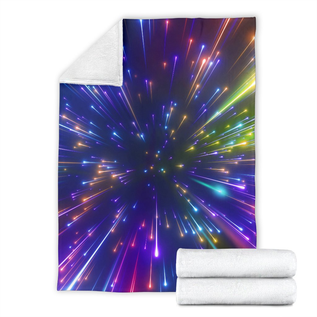 Celestial Rainbow Speed Light Fleece Blanket