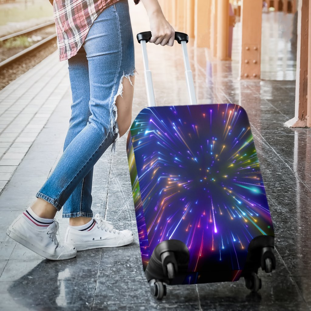 Celestial Rainbow Speed Light Luggage Cover Protector