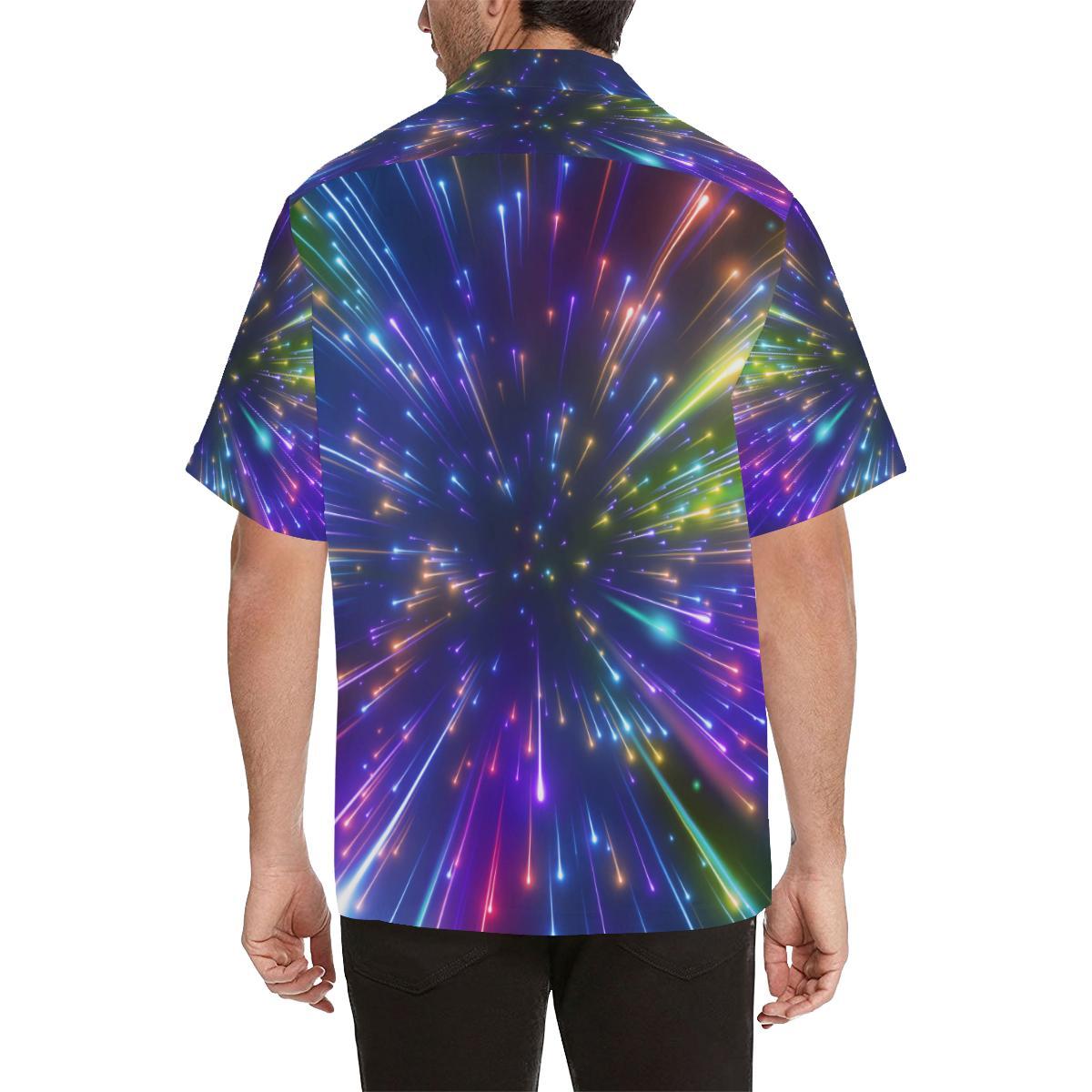 Celestial Rainbow Speed Light Men Aloha Hawaiian Shirt