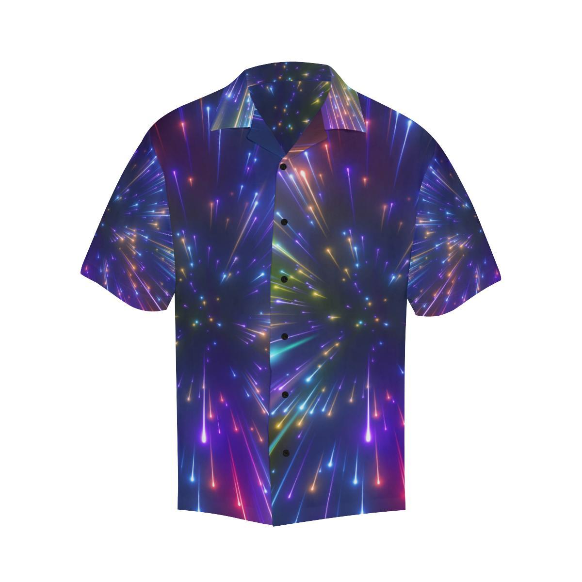 Celestial Rainbow Speed Light Men Aloha Hawaiian Shirt