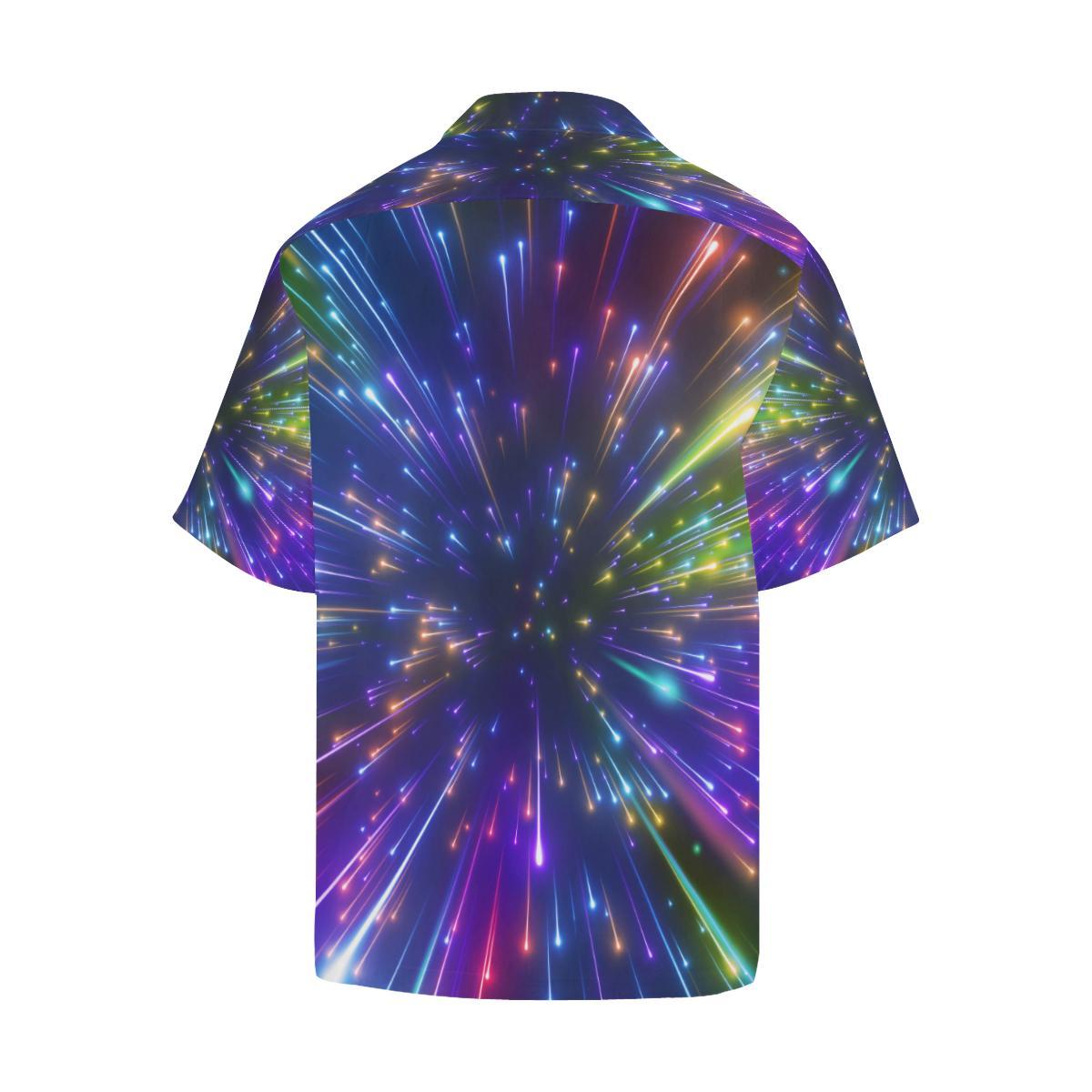 Celestial Rainbow Speed Light Men Aloha Hawaiian Shirt