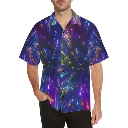 Celestial Rainbow Speed Light Men Aloha Hawaiian Shirt