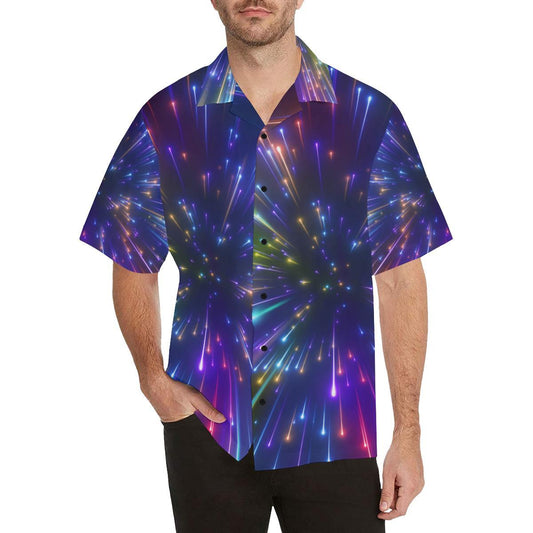 Celestial Rainbow Speed Light Men Aloha Hawaiian Shirt