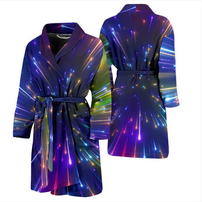Celestial Rainbow Speed Light Men Bath Robe-JTAMIGO.COM