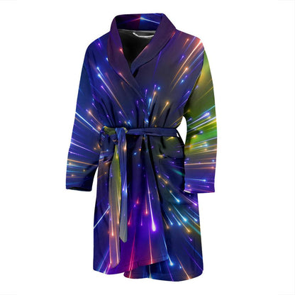 Celestial Rainbow Speed Light Men Bath Robe-JTAMIGO.COM