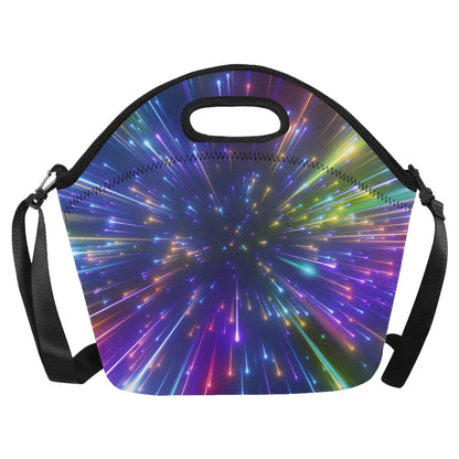 Celestial Rainbow Speed Light Neoprene Lunch Bag (Model 1669)(Large)-JTAMIGO.COM