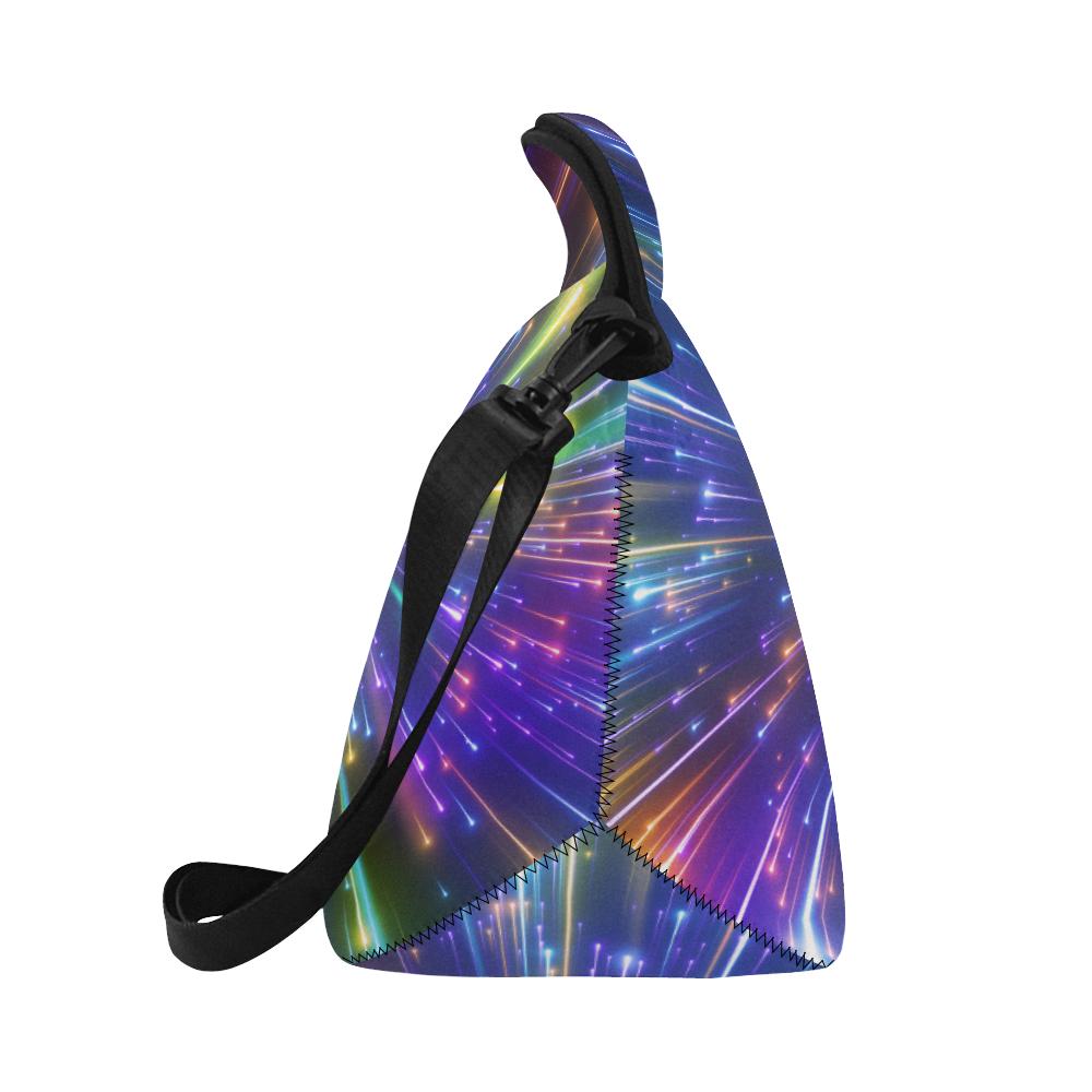 Celestial Rainbow Speed Light Neoprene Lunch Bag (Model 1669)(Large)-JTAMIGO.COM