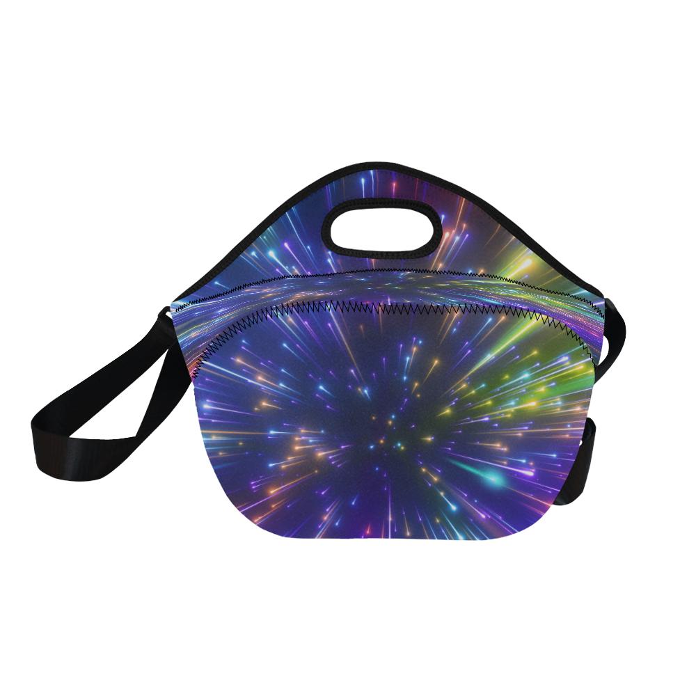 Celestial Rainbow Speed Light Neoprene Lunch Bag (Model 1669)(Large)-JTAMIGO.COM