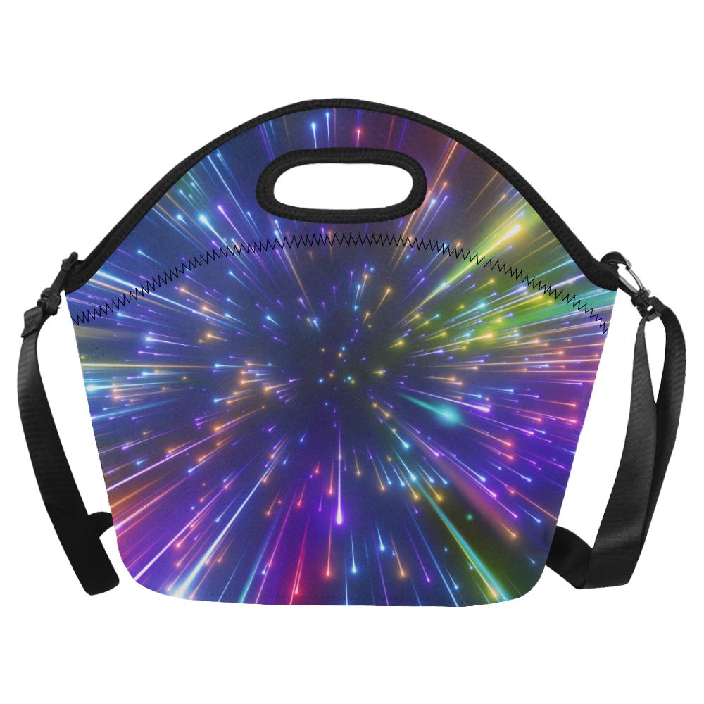 Celestial Rainbow Speed Light Neoprene Lunch Bag (Model 1669)(Large)-JTAMIGO.COM