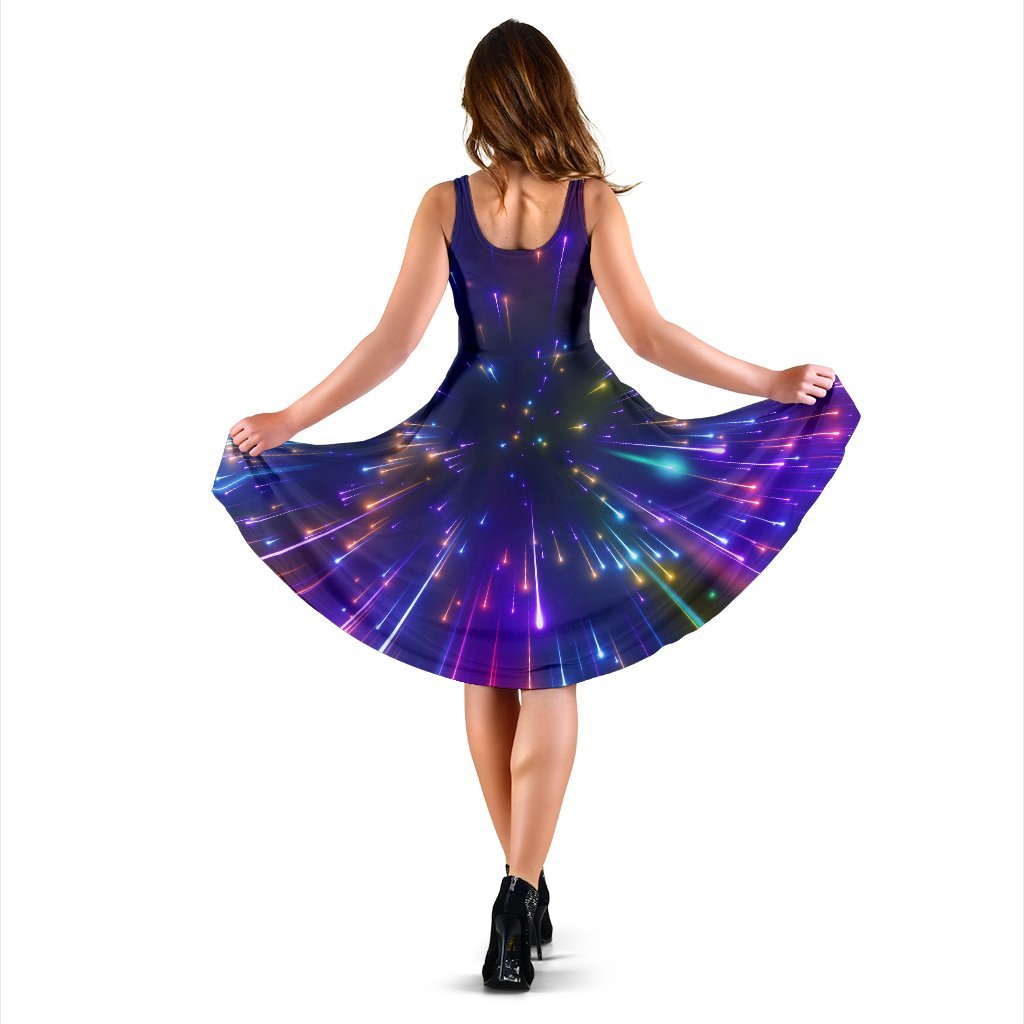 Celestial Rainbow Speed Light Sleeveless Dress