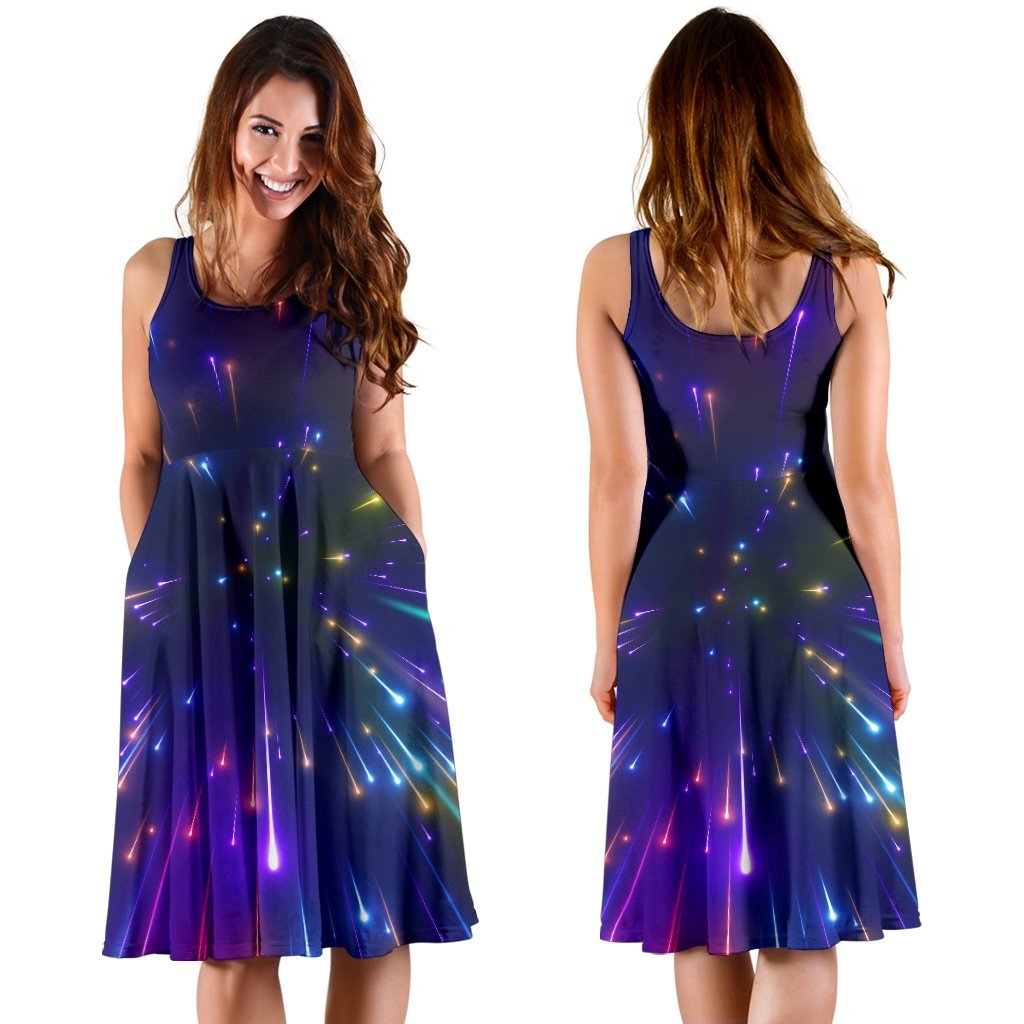 Celestial Rainbow Speed Light Sleeveless Dress