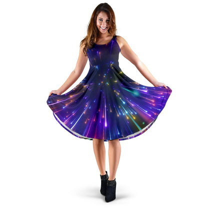 Celestial Rainbow Speed Light Sleeveless Dress