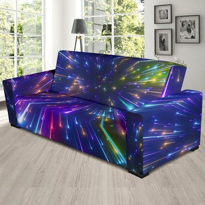 Celestial Rainbow Speed Light Sofa Slipcover-JTAMIGO.COM