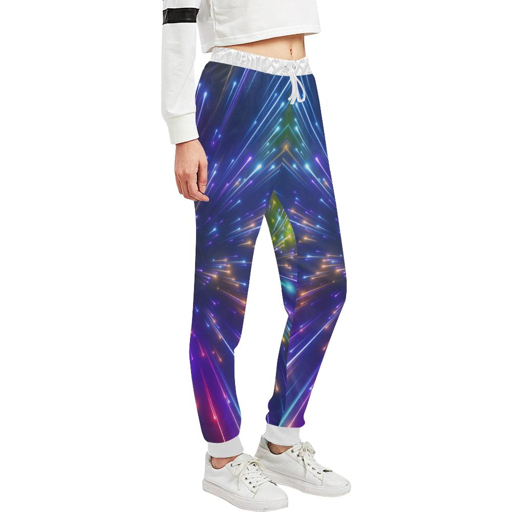 Celestial Rainbow Speed Light Unisex Casual Sweatpants (Model L11)-JTAMIGO.COM