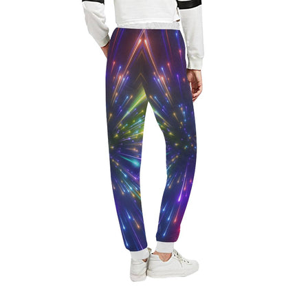 Celestial Rainbow Speed Light Unisex Casual Sweatpants (Model L11)-JTAMIGO.COM