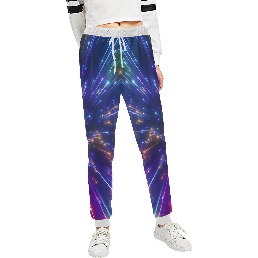 Celestial Rainbow Speed Light Unisex Casual Sweatpants (Model L11)-JTAMIGO.COM